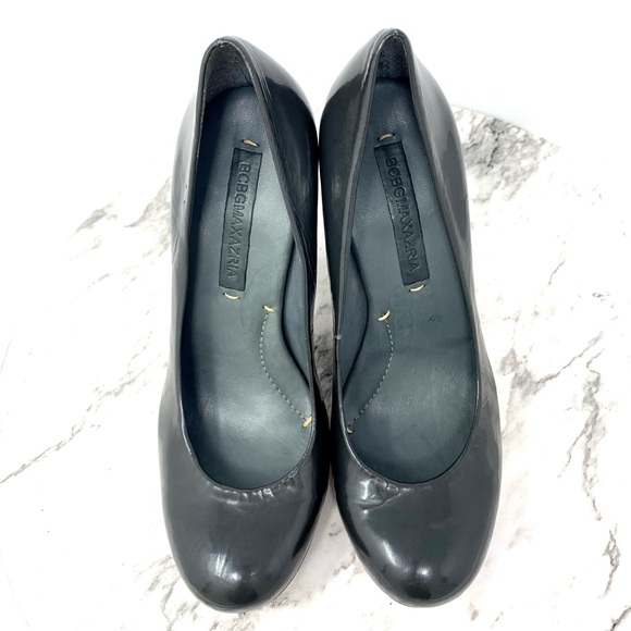 BCBGMaxAzria Platform Studded Patent Gray/Green Pumps 6 Edgy Grunge Punk Classic - Picture 6 of 16